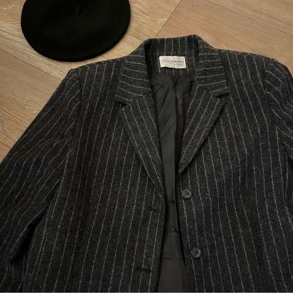 Classic Wool Blend Spring Coat, Sz L - Picture 4 of 12